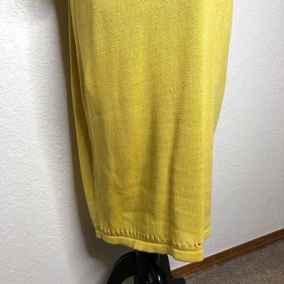 Hatch Alison gold yellow mixed knit midi sweater dress size 1 or Small - Picture 4 of 16